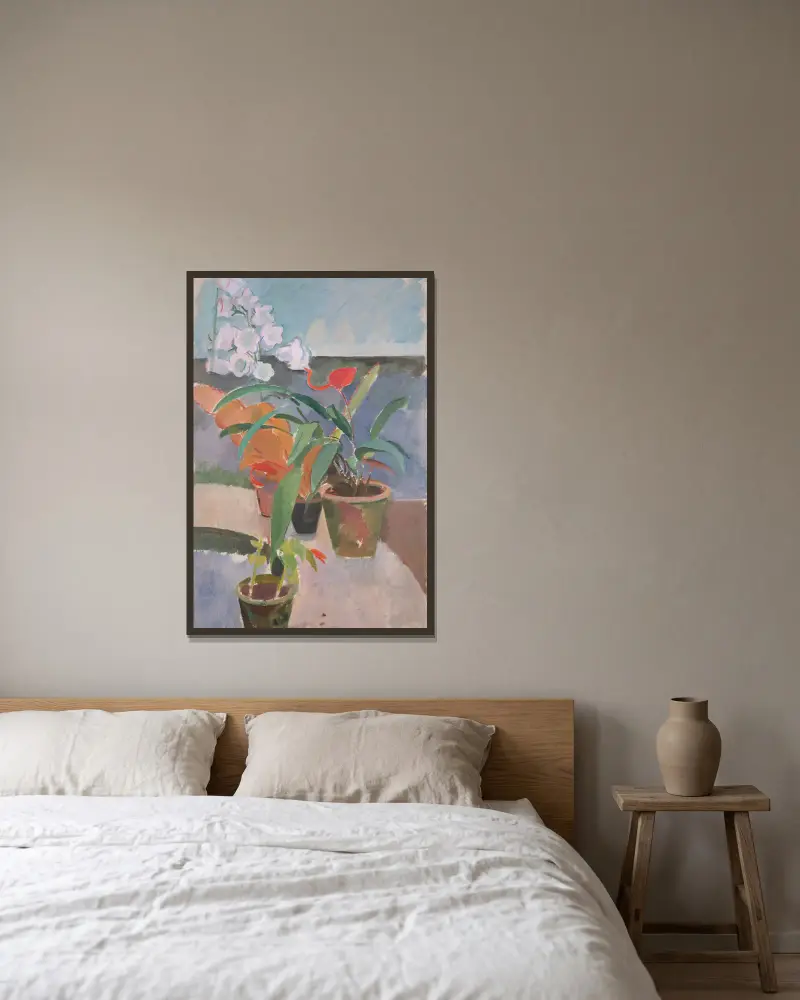 Topfpflanzen von Karl Isakson gerahmt an einer Wand