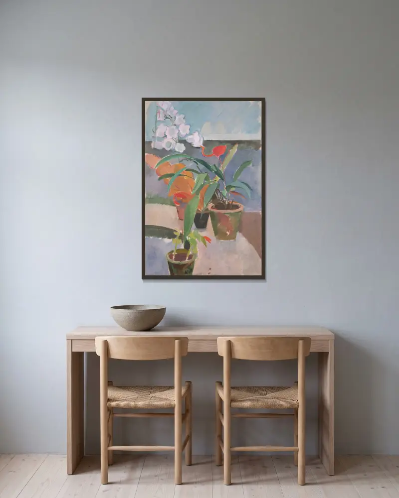 Topfpflanzen von Karl Isakson gerahmt an einer Wand
