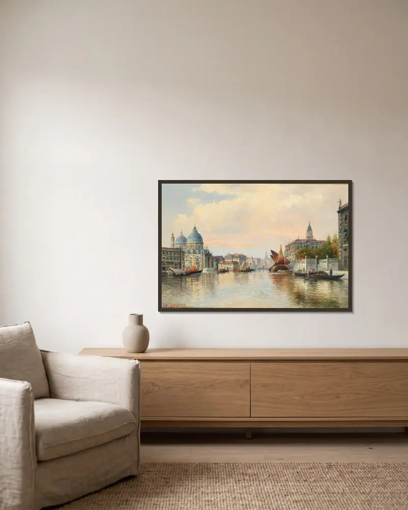 Aus Venedig von Karl Kaufmann gerahmt an einer Wand