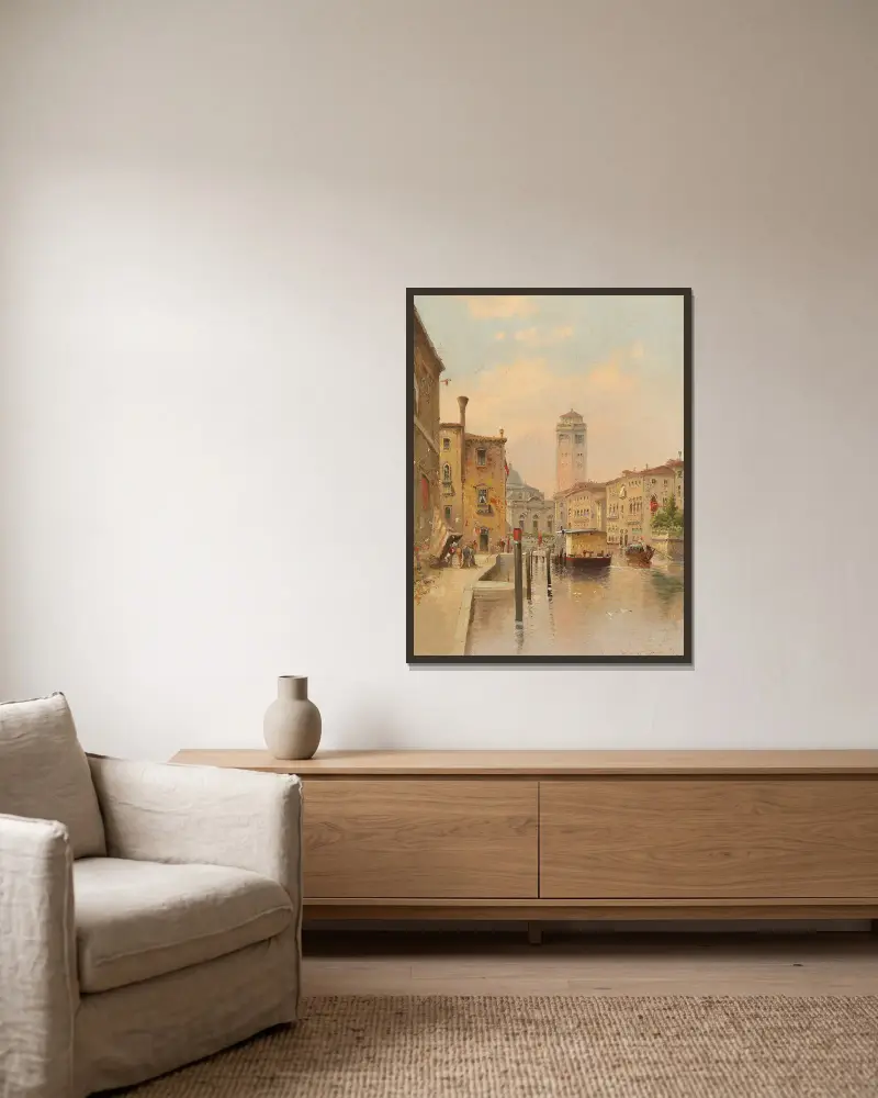 Grande Canal, Venice av Karl Kaufmann inramad på en vägg