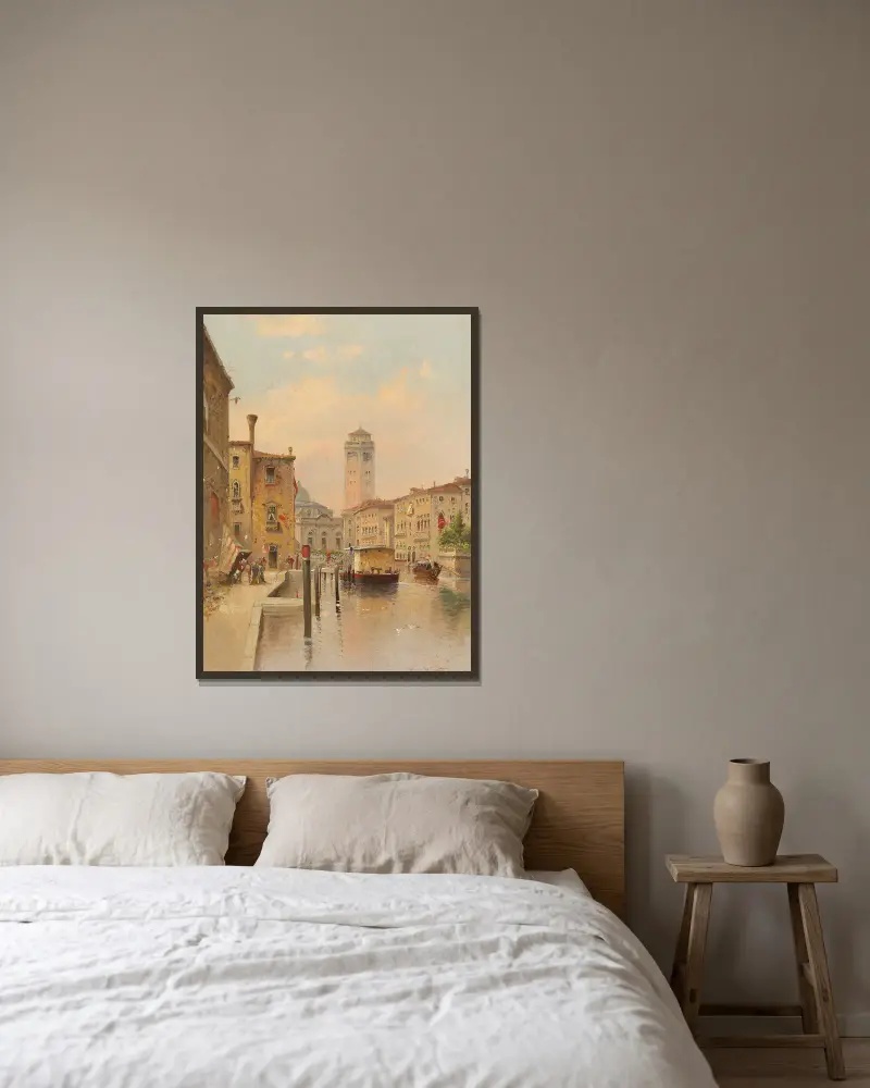 Grande Canal, Venice av Karl Kaufmann inramad på en vägg