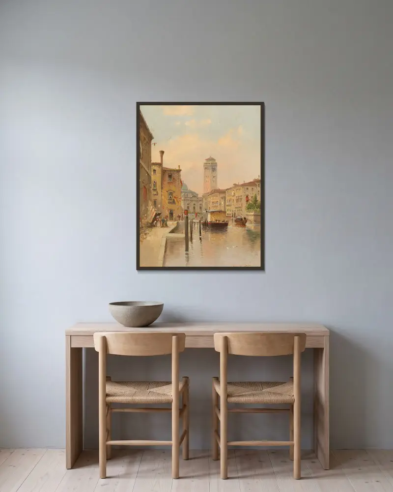 Grande Canal, Venice av Karl Kaufmann inramad på en vägg