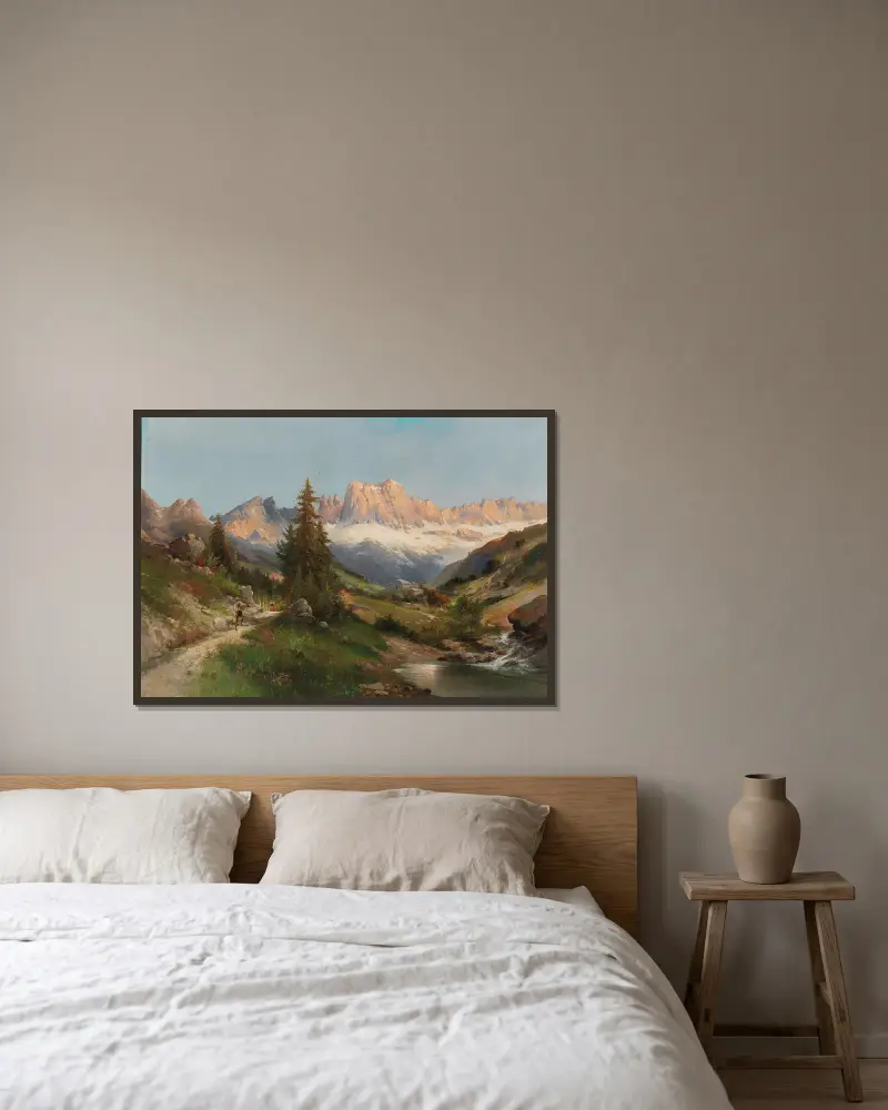 In den Dolomiten von Karl Kaufmann gerahmt an einer Wand