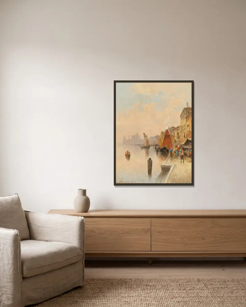 La Giudecca, Venedig von Karl Kaufmann gerahmt an einer Wand
