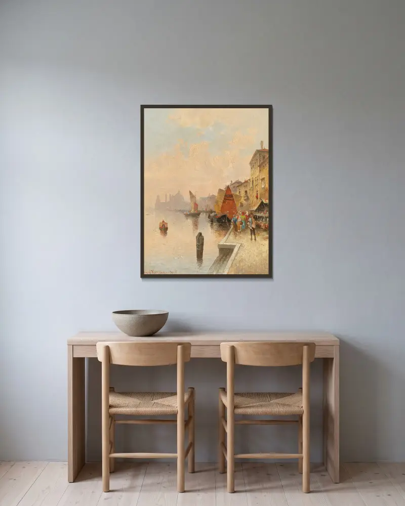 La Giudecca, Venedig von Karl Kaufmann gerahmt an einer Wand