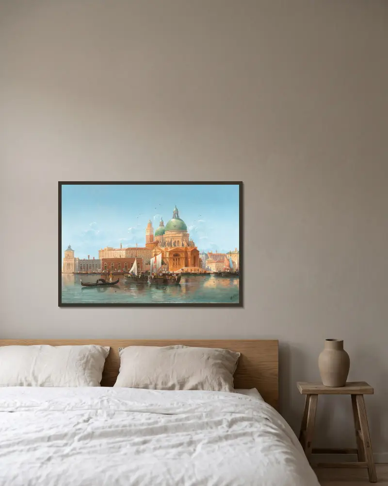 Venice, a View of the Punta della Dogana av Karl Kaufmann inramad på en vägg