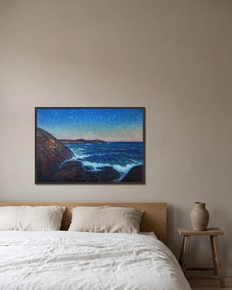 Woge von Karl Nordström gerahmt an einer Wand