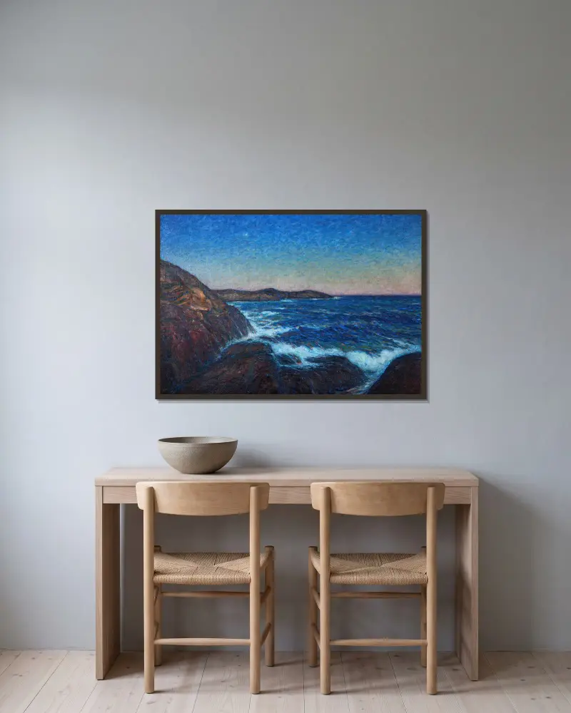 Woge von Karl Nordström gerahmt an einer Wand