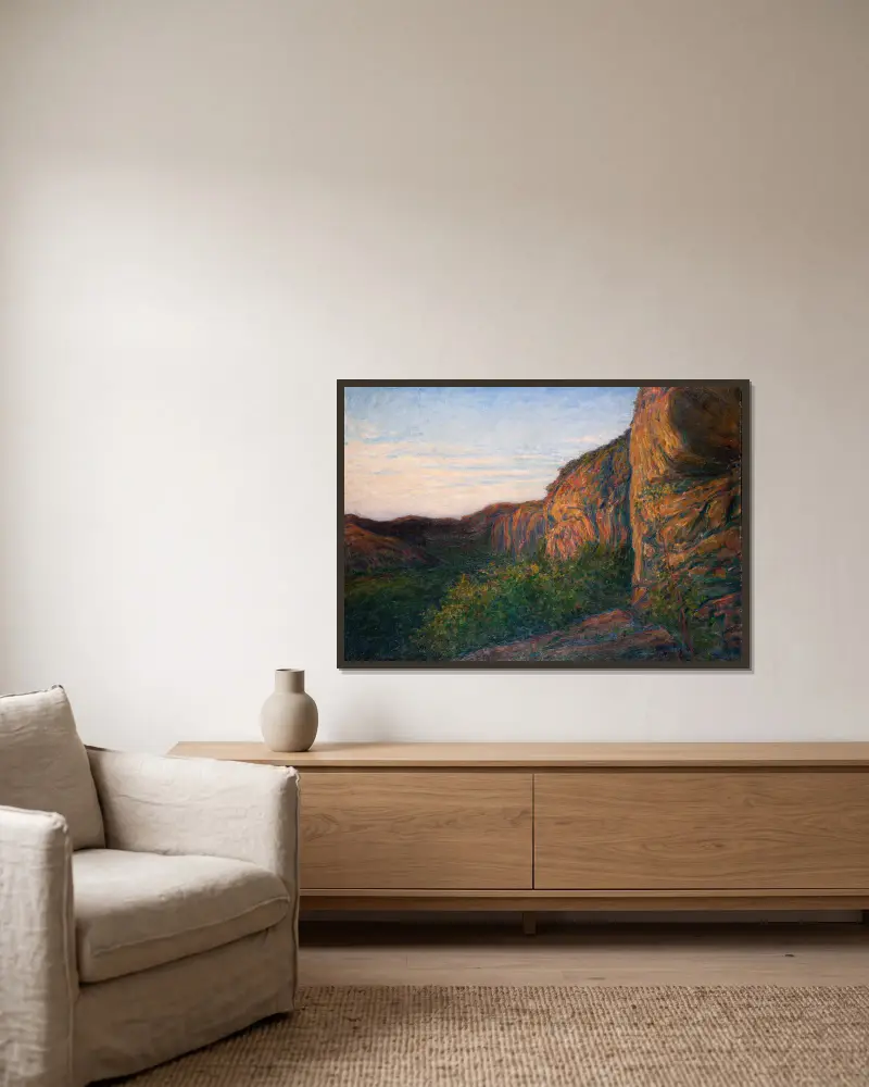 Die Lichtung von Karl Nordström gerahmt an einer Wand