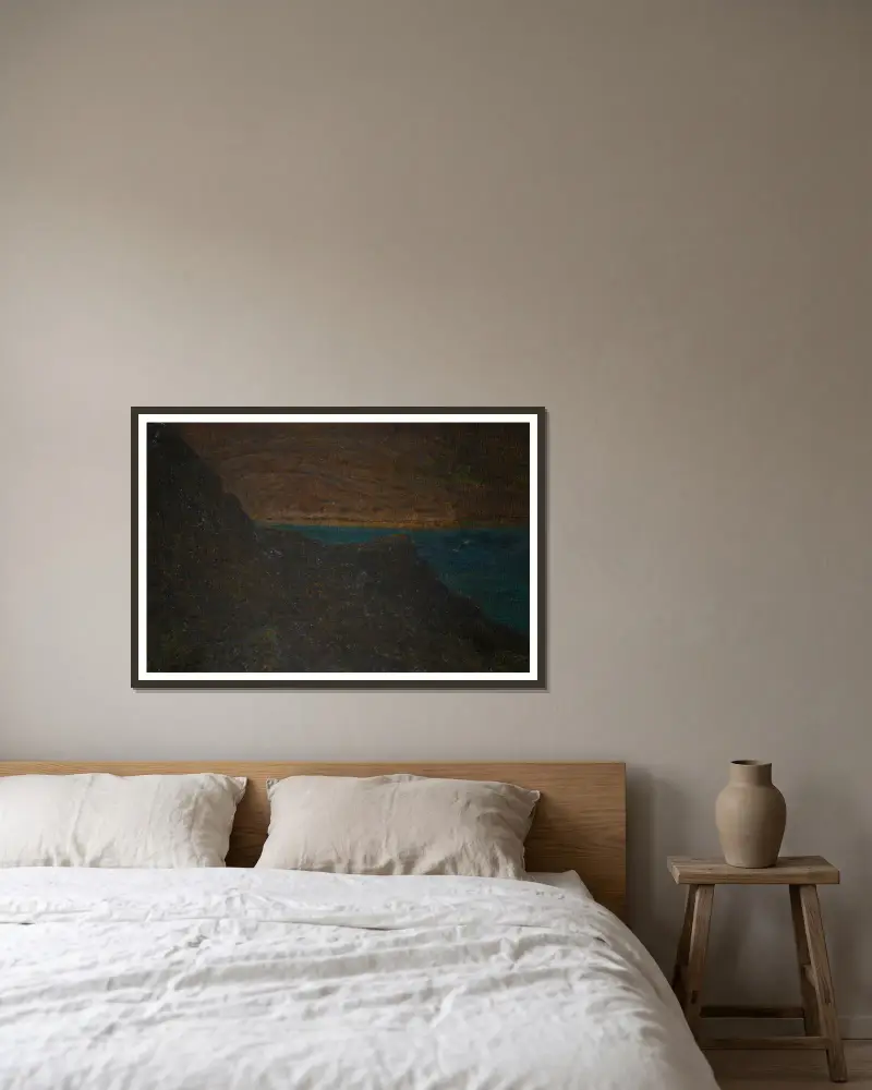 Die Meerenge von Karl Nordström gerahmt an einer Wand