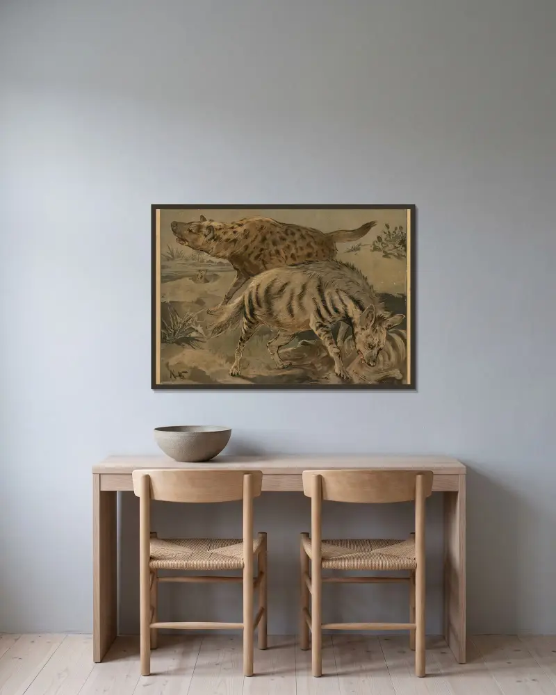 Hyena, Karl Wagner v rámu na stěně