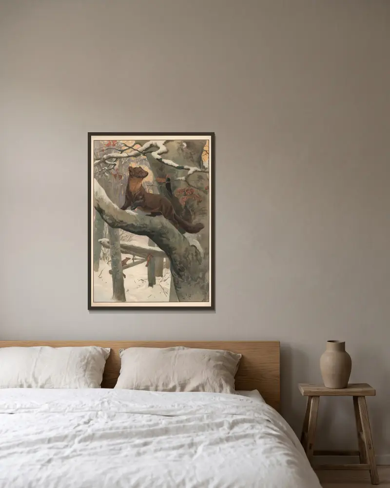 Marder von Karl Wagner gerahmt an einer Wand
