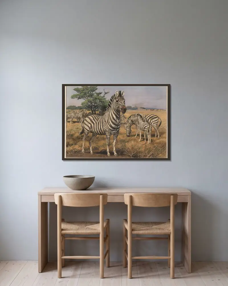 Zebra, Karl Wagner w ramie na ścianie