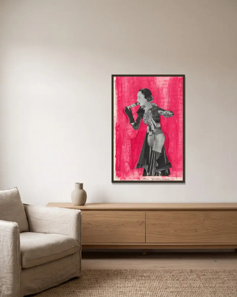 Allein von Karl Wiener gerahmt an einer Wand