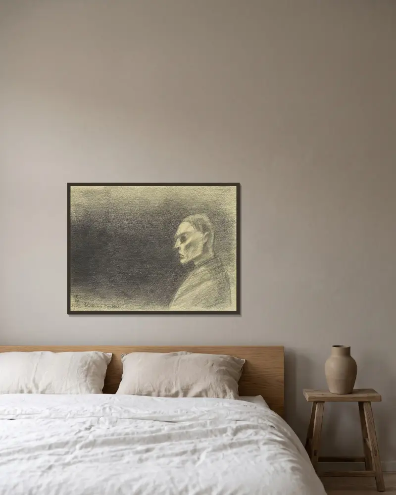 Blick in i mörkret av Karl Wiener inramad på en vägg