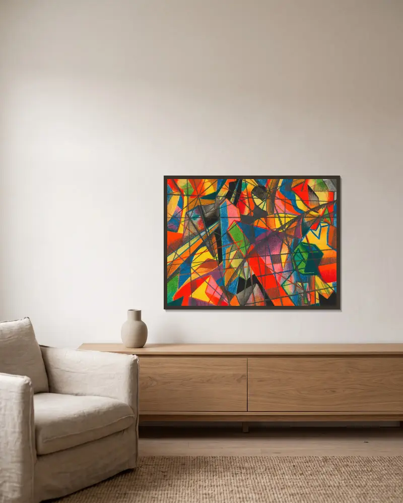 Deformation I von Karl Wiener gerahmt an einer Wand