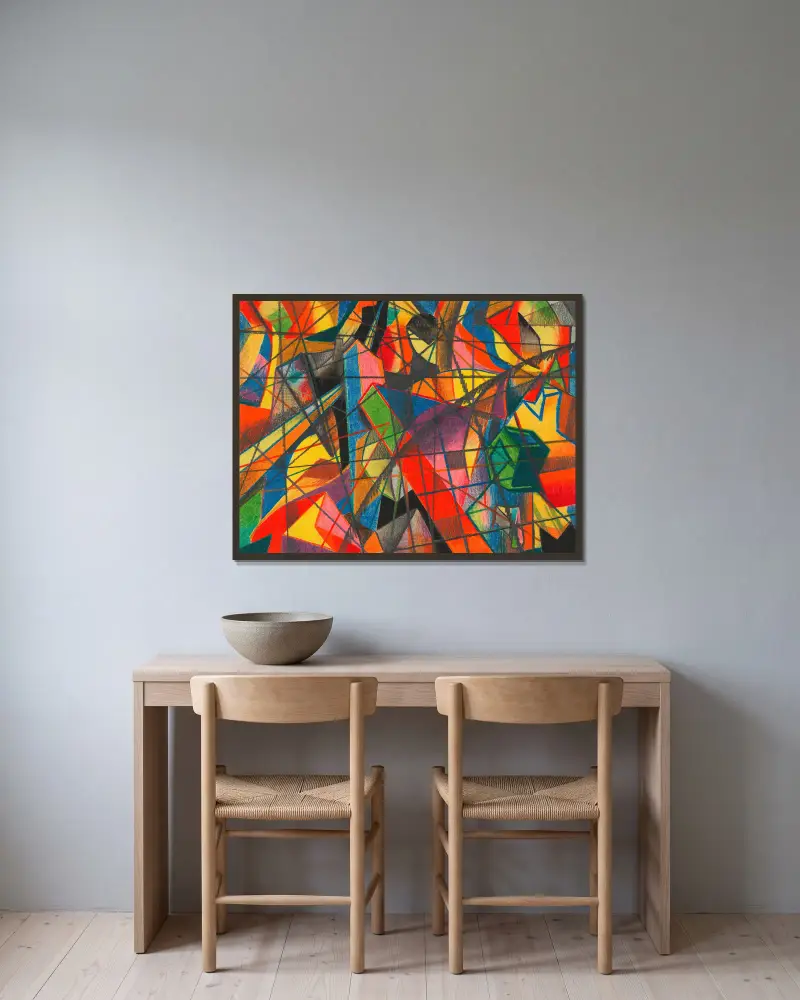 Deformation I von Karl Wiener gerahmt an einer Wand