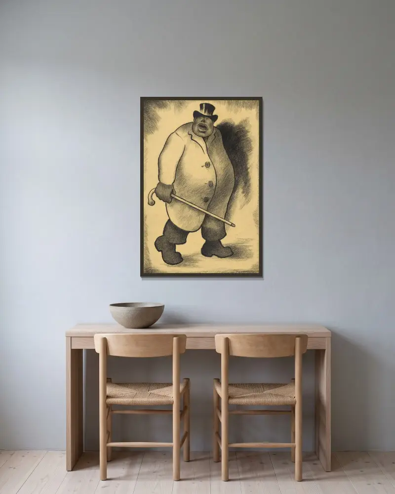Hausherr av Karl Wiener inramad på en vägg