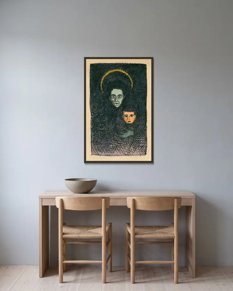 Mutter av Karl Wiener inramad på en vägg