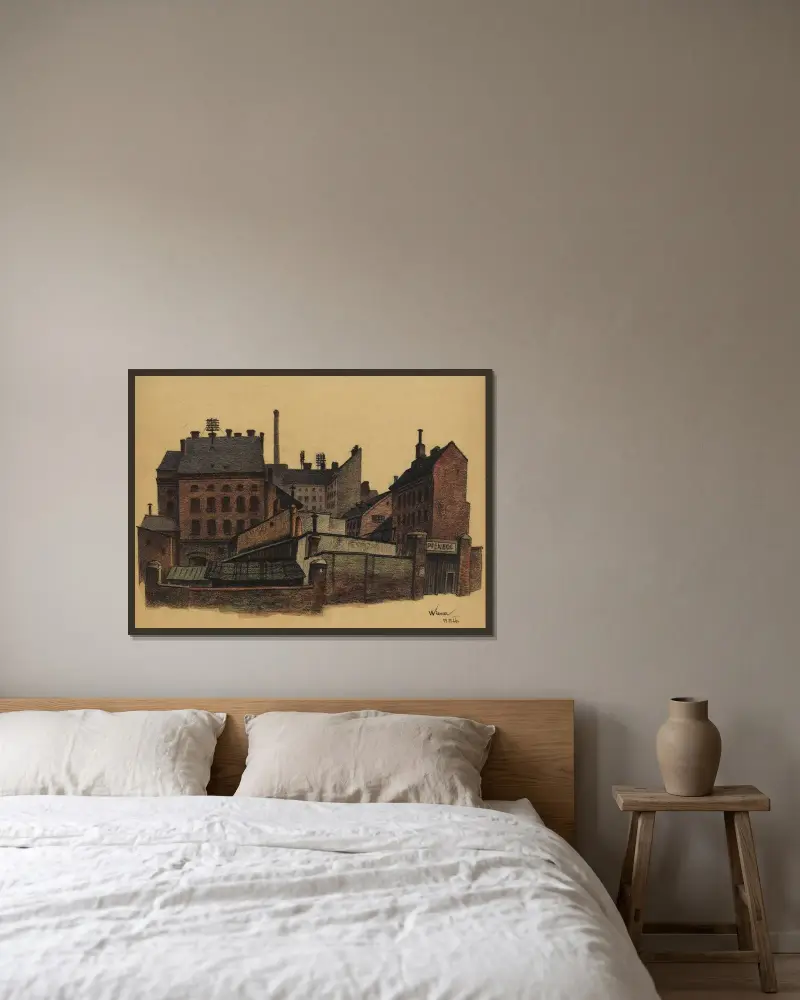 Utan titel (Stadshus, Wien) av Karl Wiener inramad på en vägg