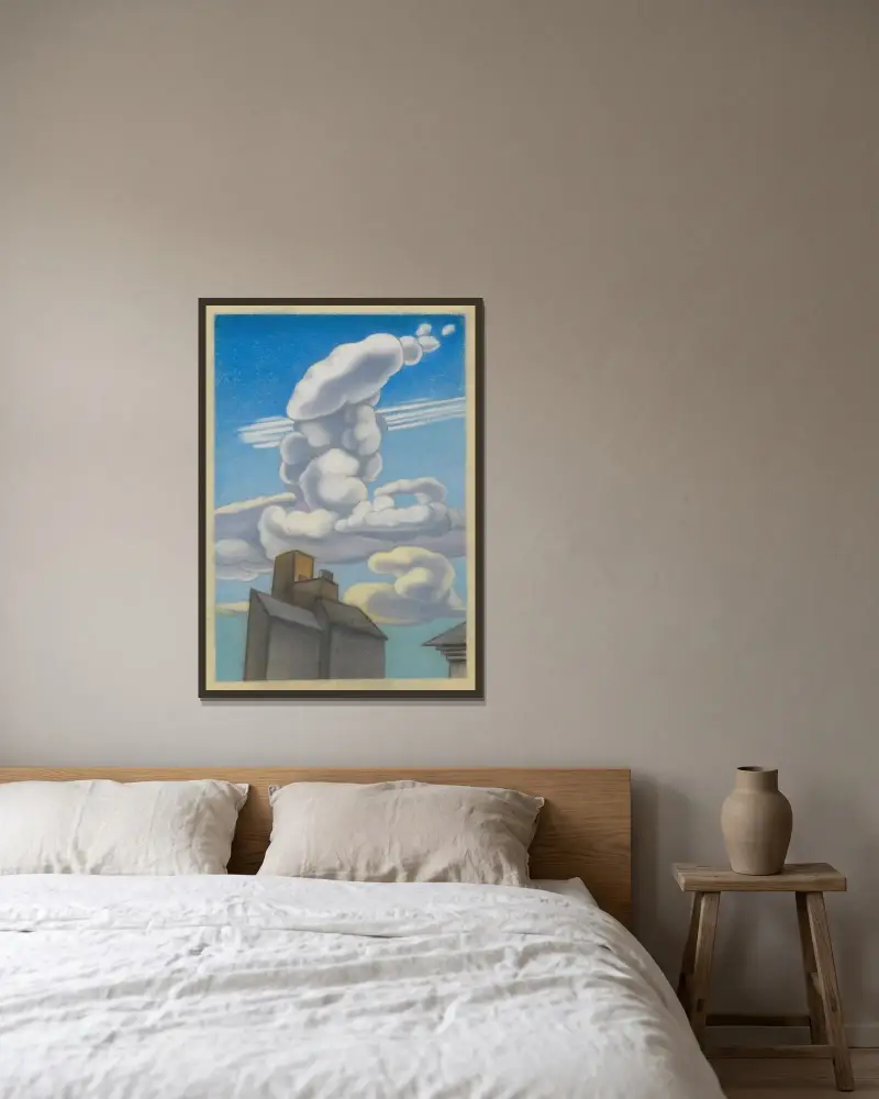 Ohne Titel av Karl Wiener inramad på en vägg