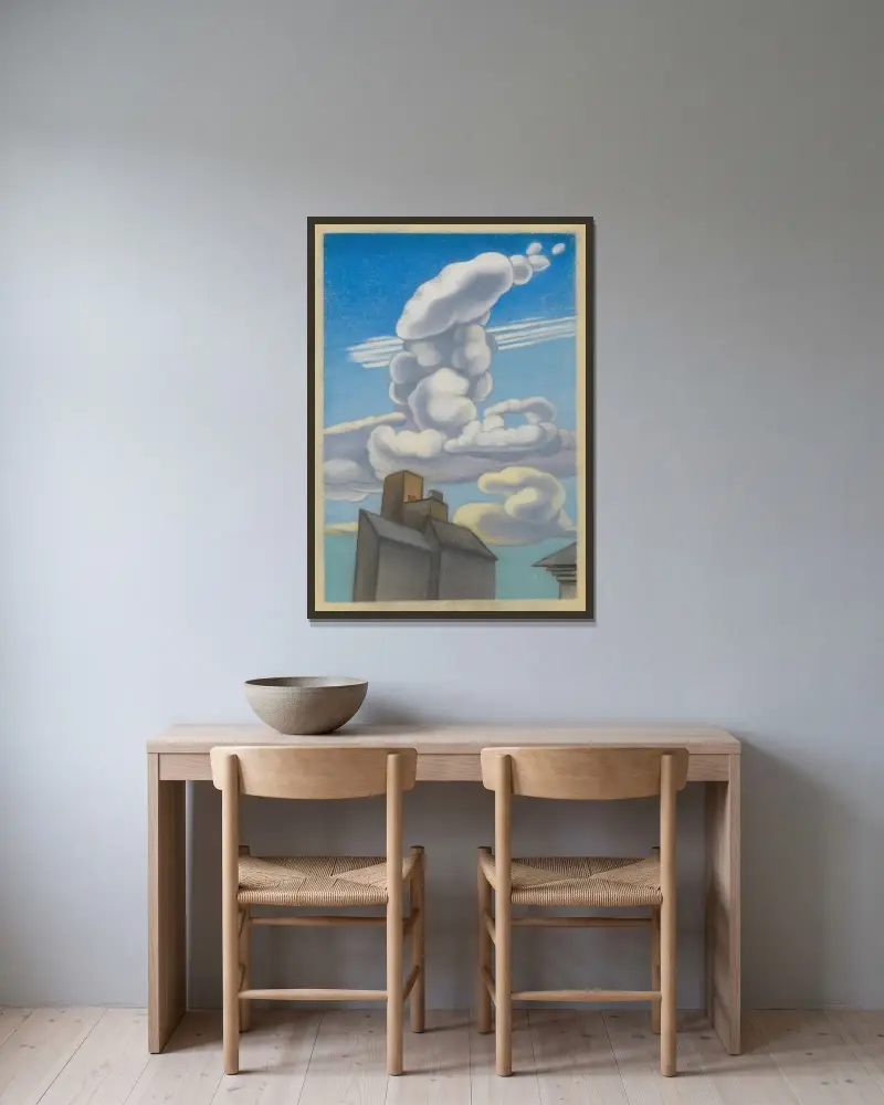 Ohne Titel av Karl Wiener inramad på en vägg