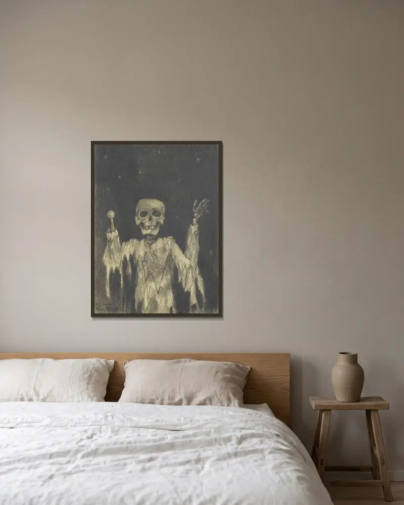 Ohne Titel; aus; ‚Die 150 Blätter‘ XXXV von Karl Wiener gerahmt an einer Wand