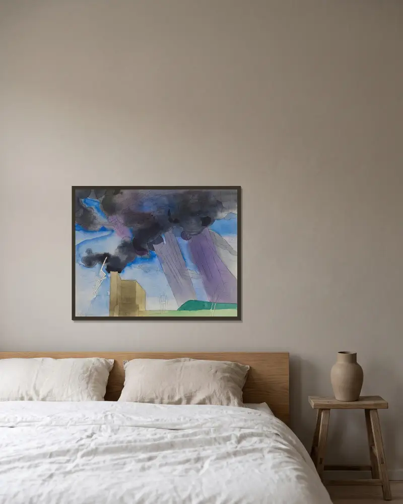 Ohne Titel II av Karl Wiener inramad på en vägg