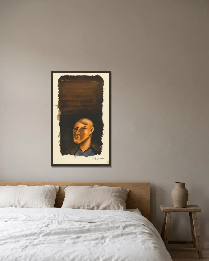Ohne Titel III av Karl Wiener inramad på en vägg