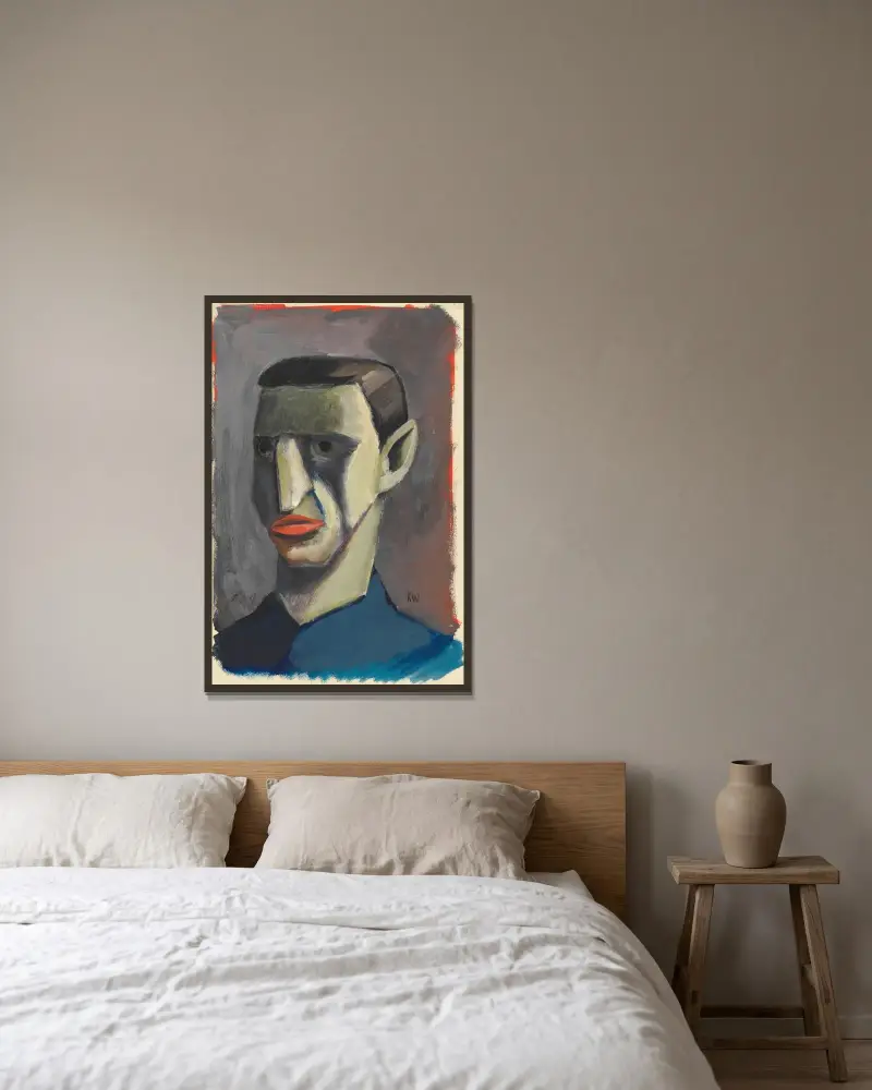 Ohne Titel IV av Karl Wiener inramad på en vägg