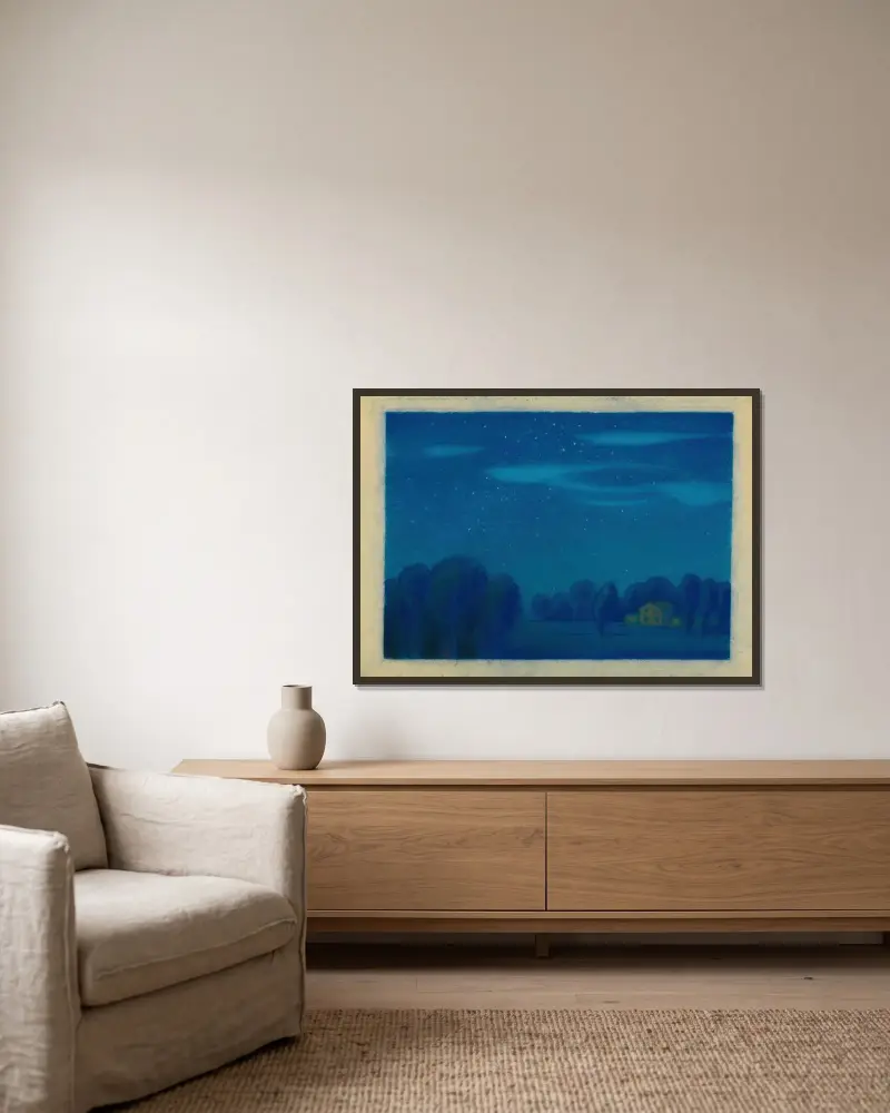 Ohne Titel VII av Karl Wiener inramad på en vägg