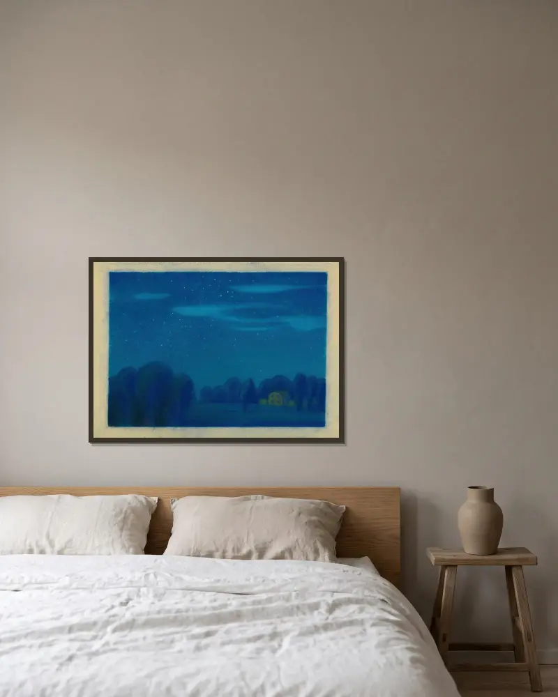 Ohne Titel VII av Karl Wiener inramad på en vägg