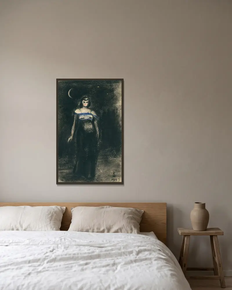 Ohne Titel X av Karl Wiener inramad på en vägg