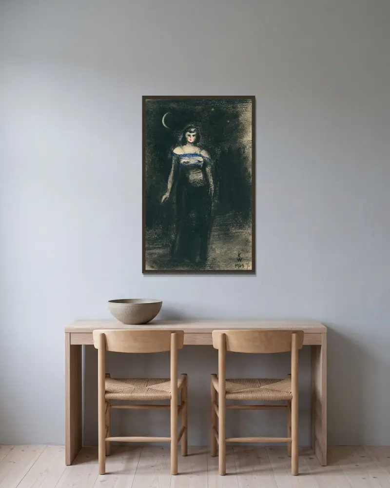 Ohne Titel X av Karl Wiener inramad på en vägg