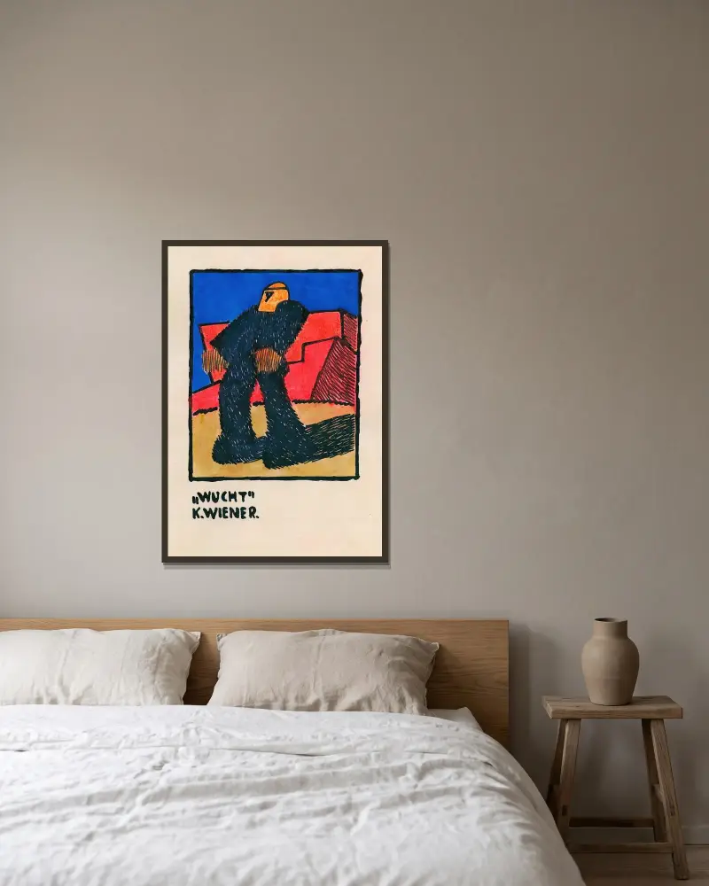Wucht av Karl Wiener inramad på en vägg