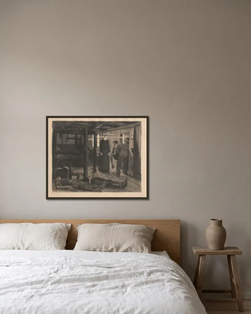 Ende von Käthe Kollwitz gerahmt an einer Wand