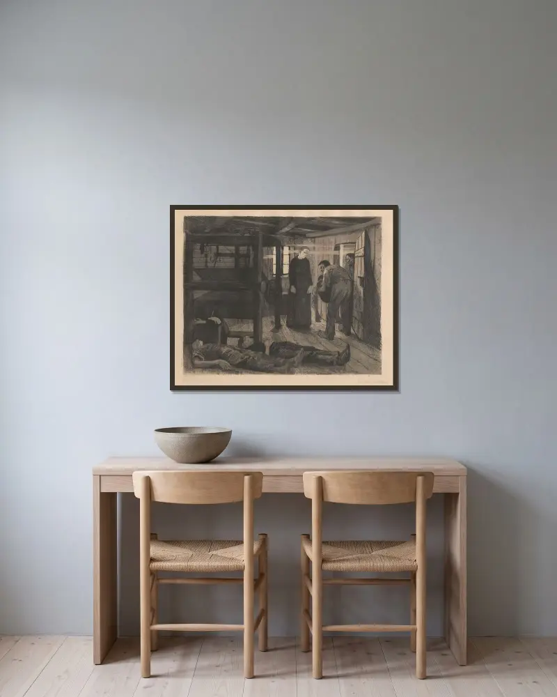 Ende von Käthe Kollwitz gerahmt an einer Wand
