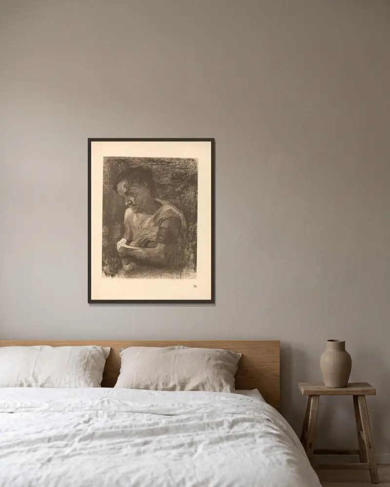 Frauen, 1925 – nr 1 av Käthe Kollwitz inramad på en vägg
