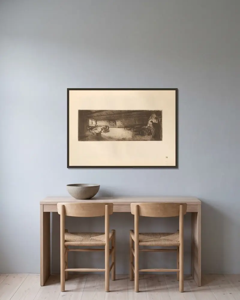Germinal, 1925 – Nr. 2 von Käthe Kollwitz gerahmt an einer Wand