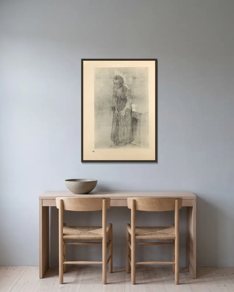Kneipe, 1925 – Nr. 1 von Käthe Kollwitz gerahmt an einer Wand