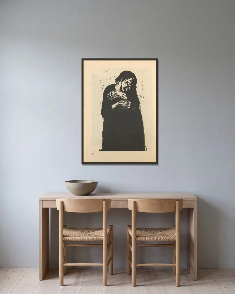 Wojna, 1925 – Nr. 13, Käthe Kollwitz w ramie na ścianie
