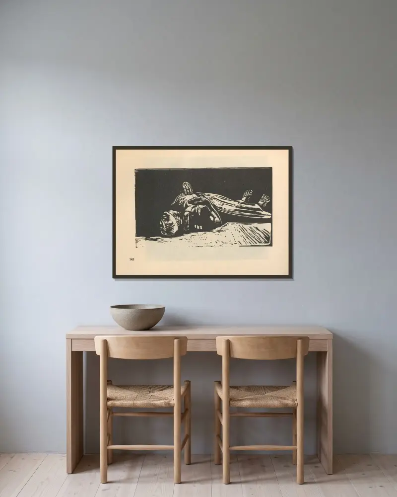 Wojna, 1925 – Nr. 3, Käthe Kollwitz w ramie na ścianie