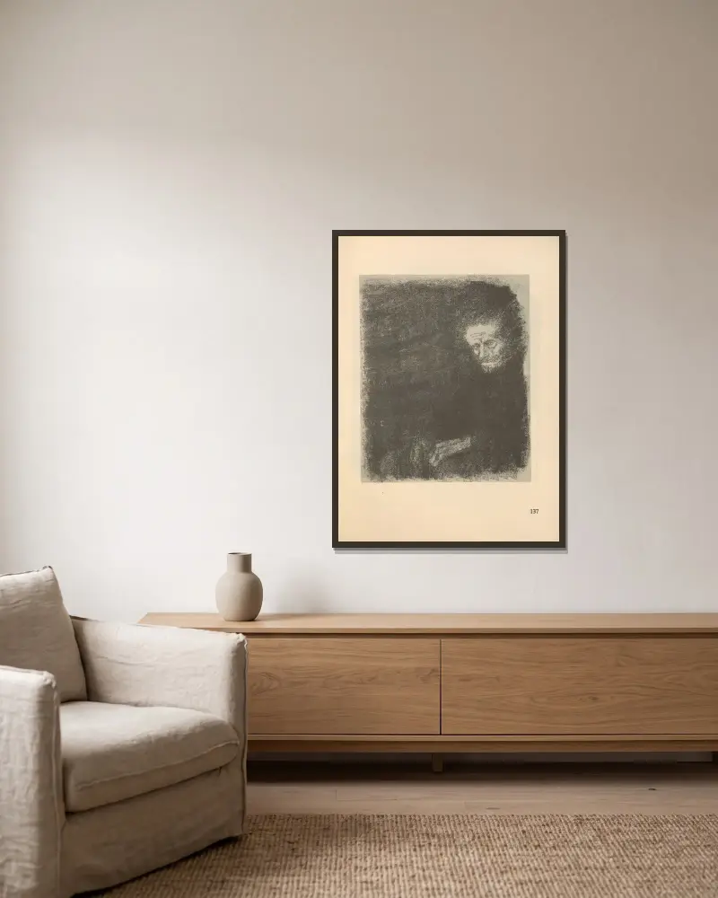 Krieg, 1925 – Nr. 4 von Käthe Kollwitz gerahmt an einer Wand