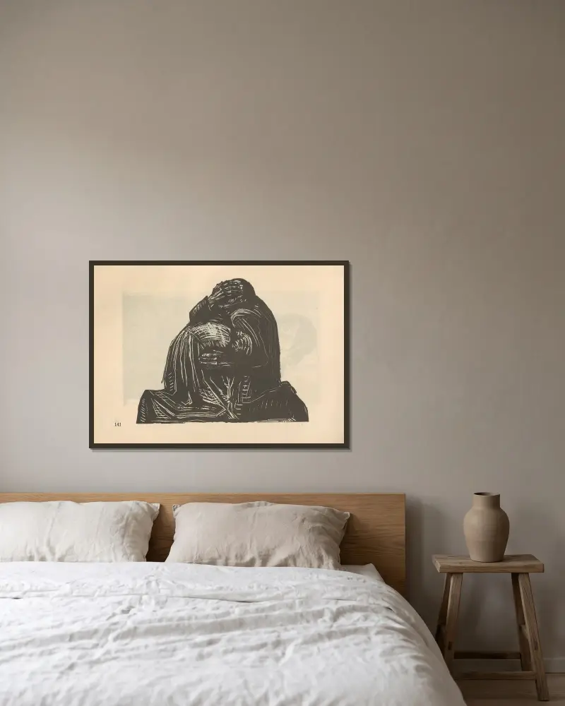 Válka, 1925 – Nr. 5, Käthe Kollwitz v rámu na stěně