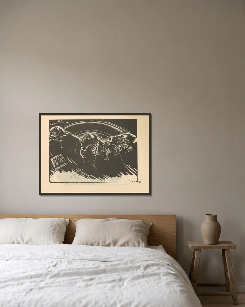 Wojna, 1925 – nr 6, Käthe Kollwitz w ramie na ścianie