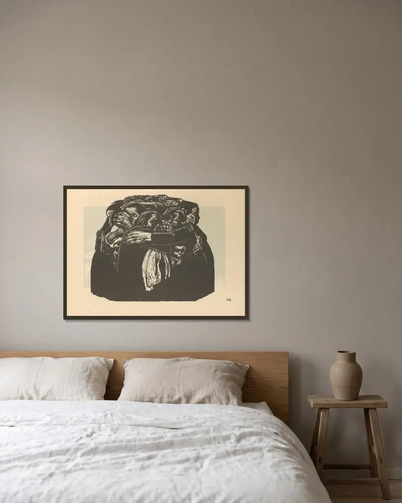 Válečná, 1925 – Nr. 9, Käthe Kollwitz v rámu na stěně