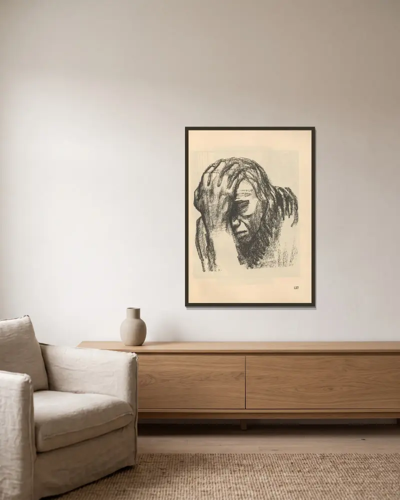 Studium, 1925 – nr 1 – nr 1, Käthe Kollwitz w ramie na ścianie