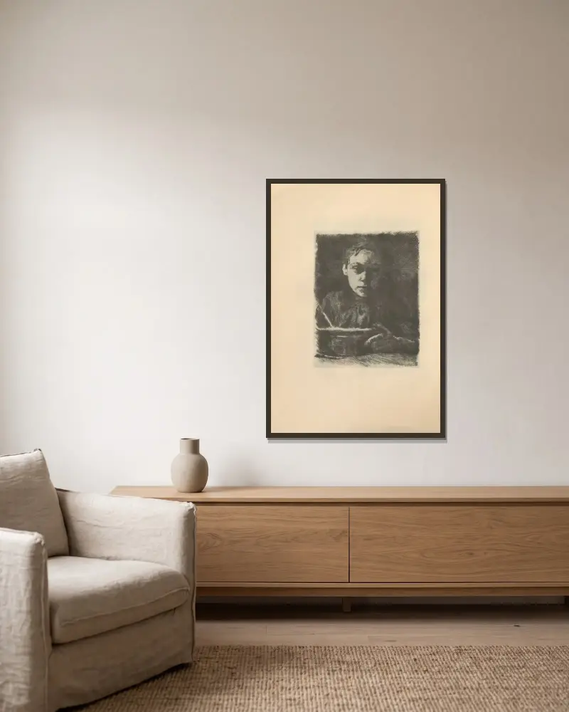 Studien, 1925 – Nr. 2 von Käthe Kollwitz gerahmt an einer Wand