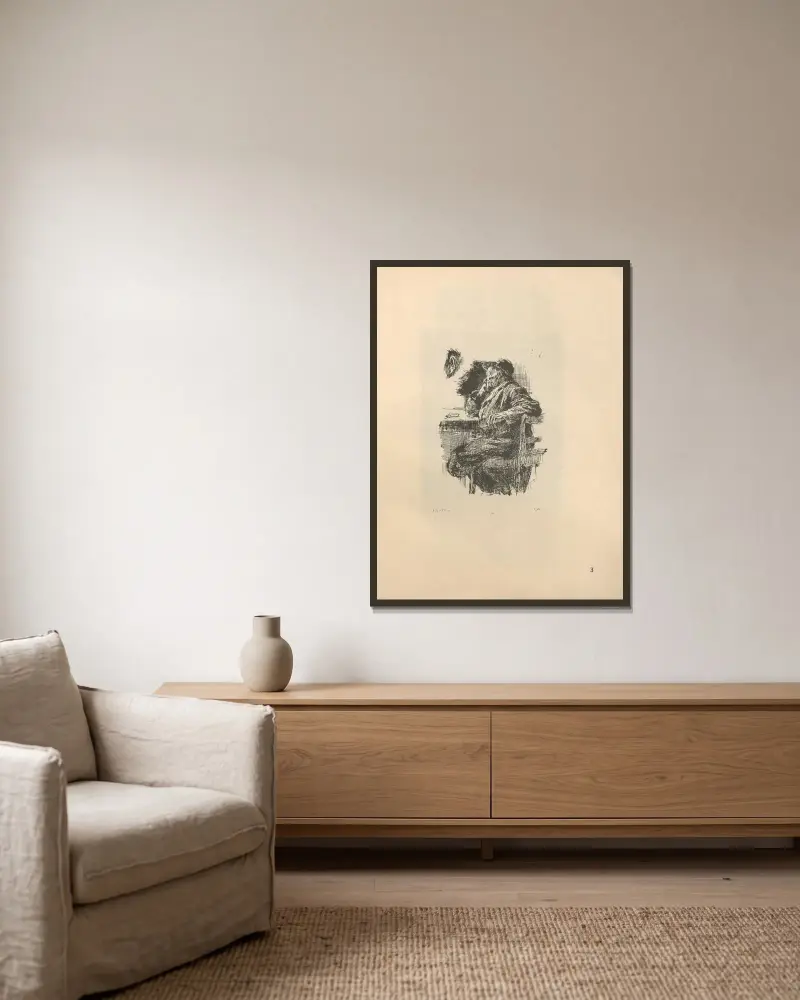 Studien, 1925 – Nr. 1 von Käthe Kollwitz gerahmt an einer Wand