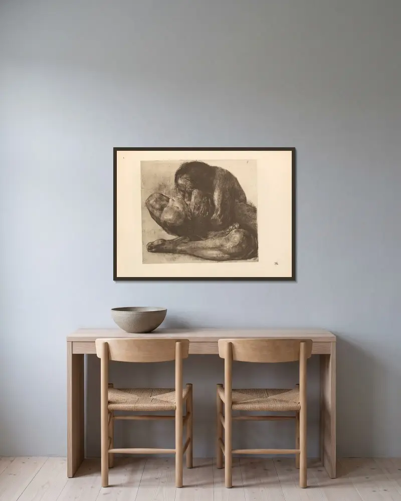 Mrtvé dítě, Käthe Kollwitz v rámu na stěně